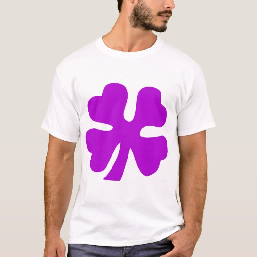 VIERBLÄTTRIGES KLEEBLATT - LILA T-Shirt (Vorderseite)