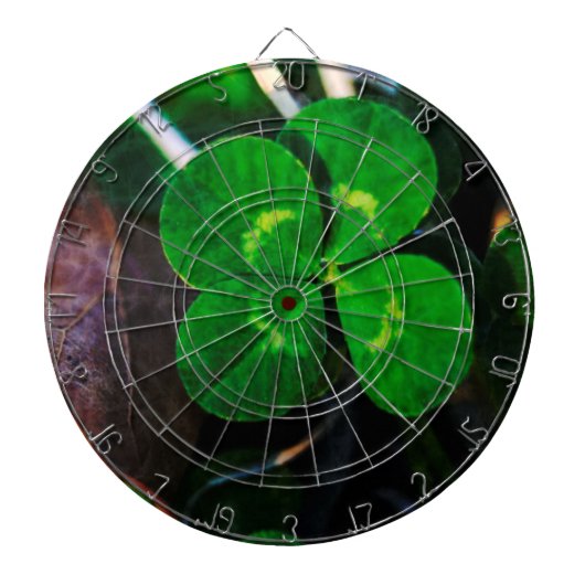 vierblättriges Kleeblatt Lucky Dartscheibe (vorne)