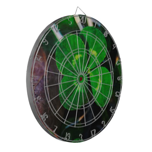 vierblättriges Kleeblatt Lucky Dartscheibe (Vorderseite Links)