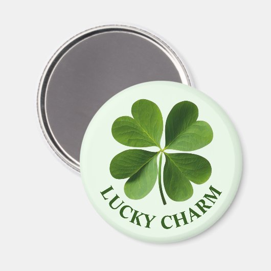 vierblättriges Kleeblatt Magnet (Vorderseite/Rückseite)