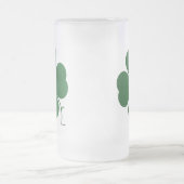 Vierblättriges Kleeblatt Mattglas Bierglas (Mittel)