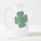 Vierblättriges Kleeblatt Mattglas Bierglas (Links)