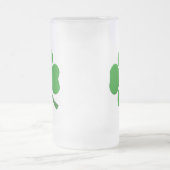 vierblättriges Kleeblatt Mattglas Bierglas (Mittel)