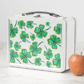 vierblättriges Kleeblatt Metall Brotdose (Beispiel)