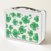 vierblättriges Kleeblatt Metall Brotdose (Rückseite)