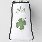 vierblättriges Kleeblatt Mit Monogramm Golf Headcover (Rotieren 90)
