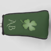 vierblättriges Kleeblatt Mit Monogramm Golf Headcover (Vorderseite)
