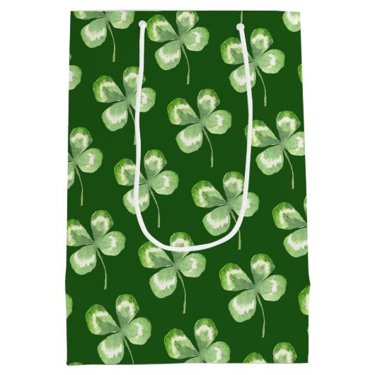 vierblättriges Kleeblatt Mittlere Geschenktüte (Rückseite)