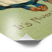 vierblättriges Kleeblatt Moon Leprechaun Kleeblatt Fotodruck (Ecke)