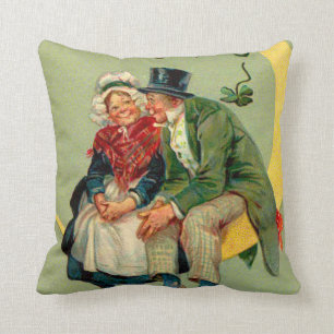 vierblättriges Kleeblatt Moon Leprechaun Kleeblatt Kissen