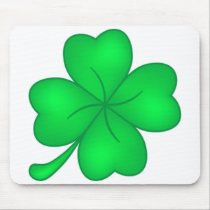 Vierblättriges Kleeblatt Mousepad