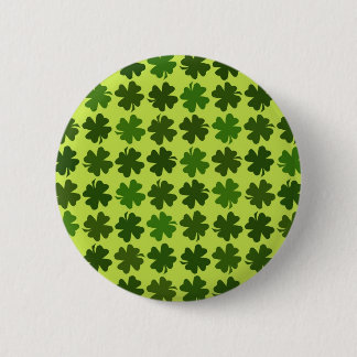 Vierblättriges Kleeblatt Muster Button