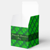 vierblättriges Kleeblatt Muster Cube Favor Box Geschenkschachtel (Geöffnet)