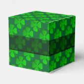 vierblättriges Kleeblatt Muster Cube Favor Box Geschenkschachtel (Rückseite)