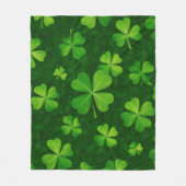 vierblättriges Kleeblatt Muster Fleecedecke (Vorderseite)