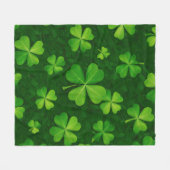 vierblättriges Kleeblatt Muster Fleecedecke (Vorderseite (Horizontal))