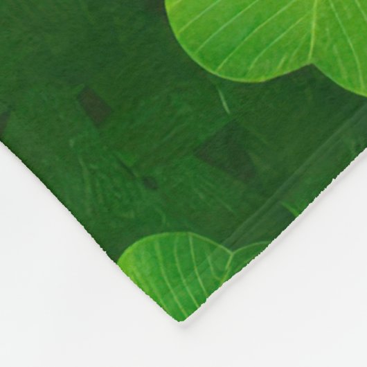 vierblättriges Kleeblatt Muster Fleecedecke (Ecke)