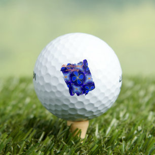 vierblättriges Kleeblatt Muster Golfball