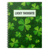 vierblättriges Kleeblatt Muster Notizblock (Vorderseite)