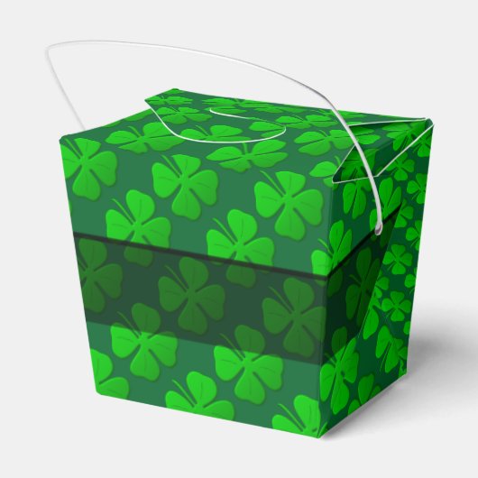 vierblättriges Kleeblatt Muster-Starthilfe Geschenkschachtel (Rückseite)
