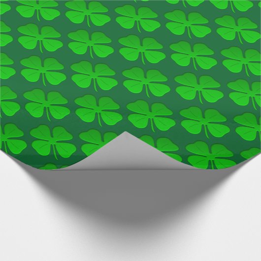 vierblättriges Kleeblatt Mustertrennpapier Geschenkpapier (Ecke)