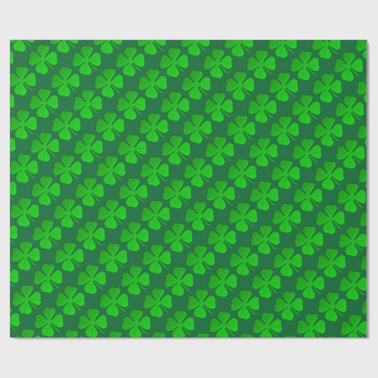 vierblättriges Kleeblatt Mustertrennpapier Geschenkpapier (Flach)
