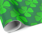 vierblättriges Kleeblatt Mustertrennpapier Geschenkpapier (Rolleneckpunkt)