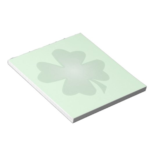 vierblättriges Kleeblatt Notizblock (angewinkelt)