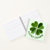 vierblättriges Kleeblatt Notizblock (Innenseite)