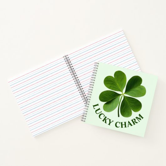 vierblättriges Kleeblatt Notizblock (Innenseite)