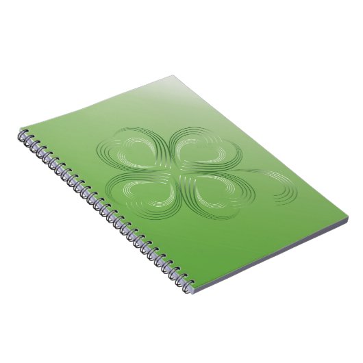 Vierblättriges Kleeblatt Notizblock (Rechte Seite)