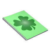 vierblättriges Kleeblatt Notizblock (Rechte Seite)