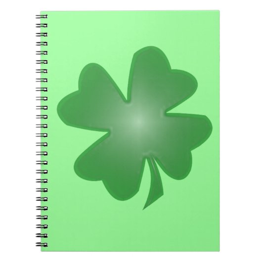 vierblättriges Kleeblatt Notizblock (Vorderseite)