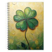 vierblättriges Kleeblatt Notizblock (Vorderseite)