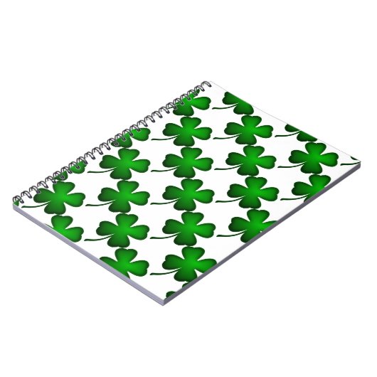 vierblättriges Kleeblatt Notizblock (Linke Seite)