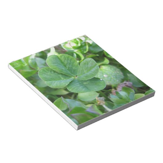 vierblättriges Kleeblatt Notizblock (angewinkelt)