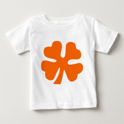 vierblättriges Kleeblatt - Orange Baby T-shirt (Vorderseite)