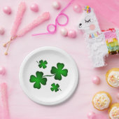 vierblättriges Kleeblatt Pappteller (Party)