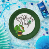 vierblättriges Kleeblatt Pappteller (Party)