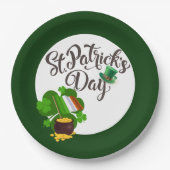 vierblättriges Kleeblatt Pappteller (Vorderseite)