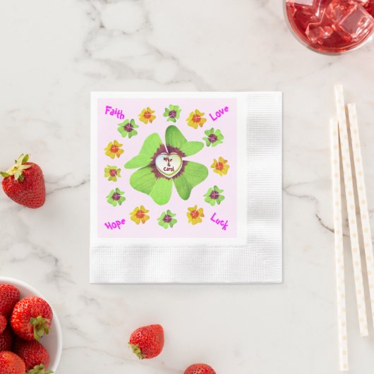 vierblättriges Kleeblatt Party Napkins Serviette (Beispiel)