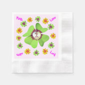 vierblättriges Kleeblatt Party Napkins Serviette (Vorderseite)