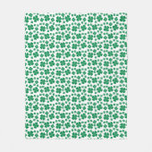 vierblättriges Kleeblatt Pattern Green Fleecedecke (Vorderseite)