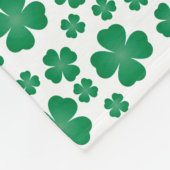 vierblättriges Kleeblatt Pattern Green Fleecedecke (Ecke)