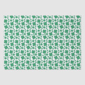 vierblättriges Kleeblatt Pattern Green Seidenpapier (Vorderseite)