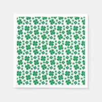 vierblättriges Kleeblatt Pattern Green
