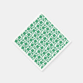 vierblättriges Kleeblatt Pattern Green Serviette (Ecke)