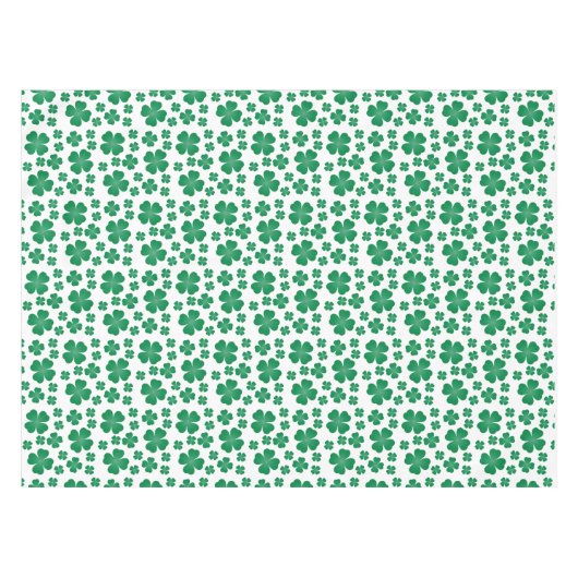 vierblättriges Kleeblatt Pattern Green Tischdecke (Vorderseite (Horizontal))