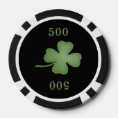 vierblättriges Kleeblatt Pokerchips (Rückseite)
