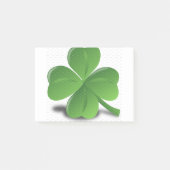 Vierblättriges Kleeblatt Post-it Klebezettel (Vorderseite)